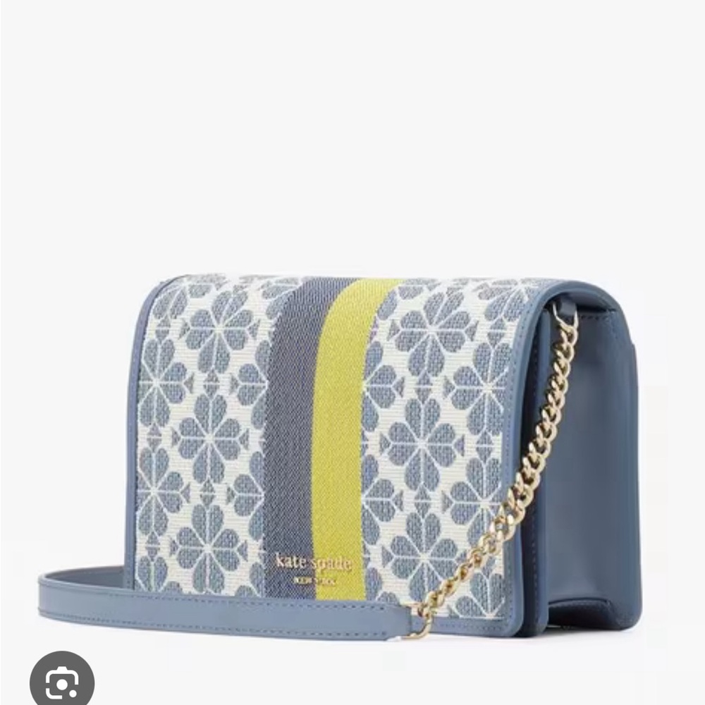 NWT Kate Spade Spade Flower Jacquard Wallet on Chain